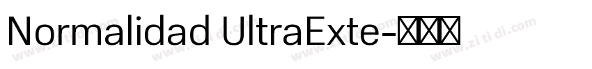 Normalidad UltraExte字体转换